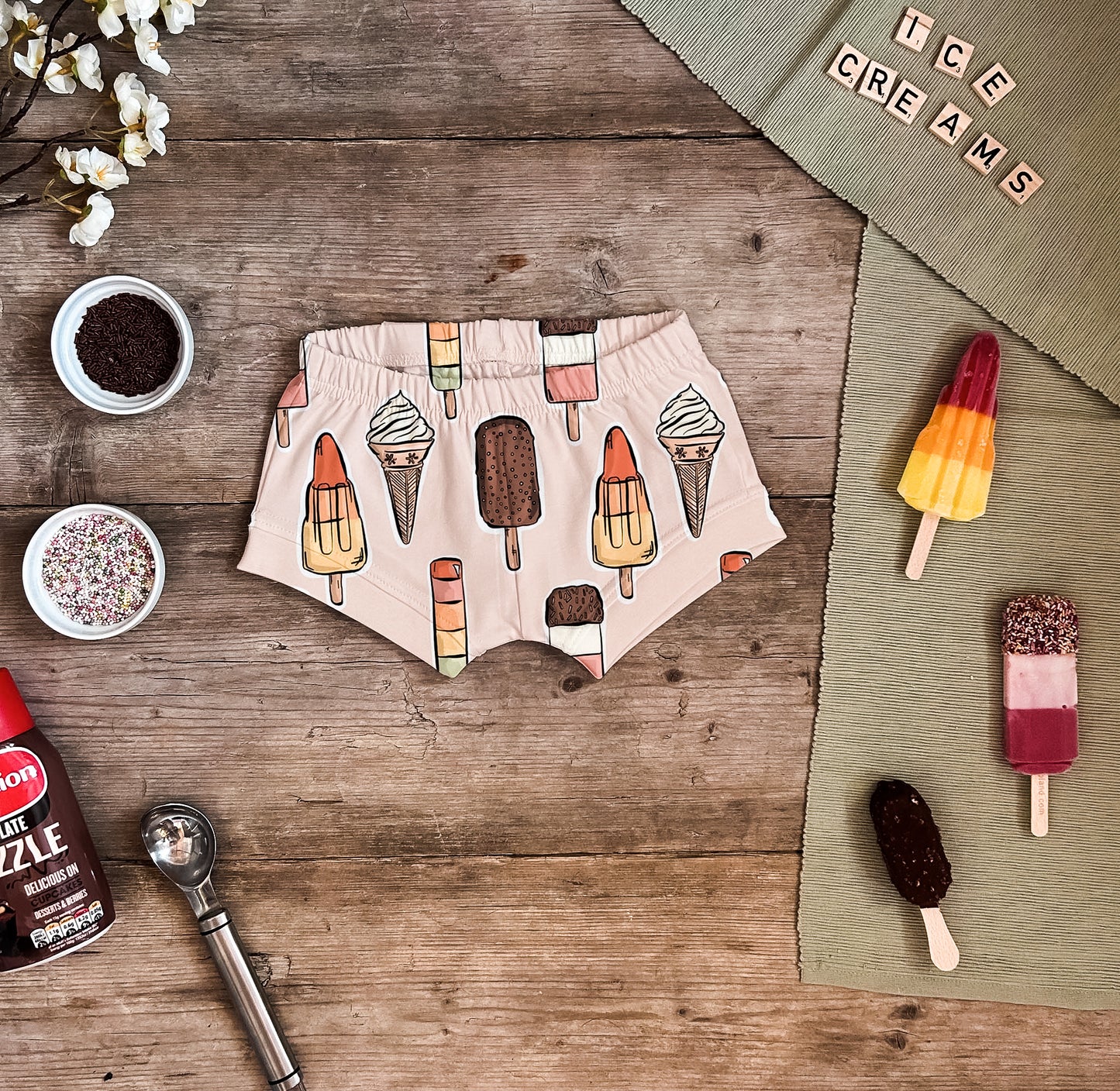 Pink Ice Creams Shorties