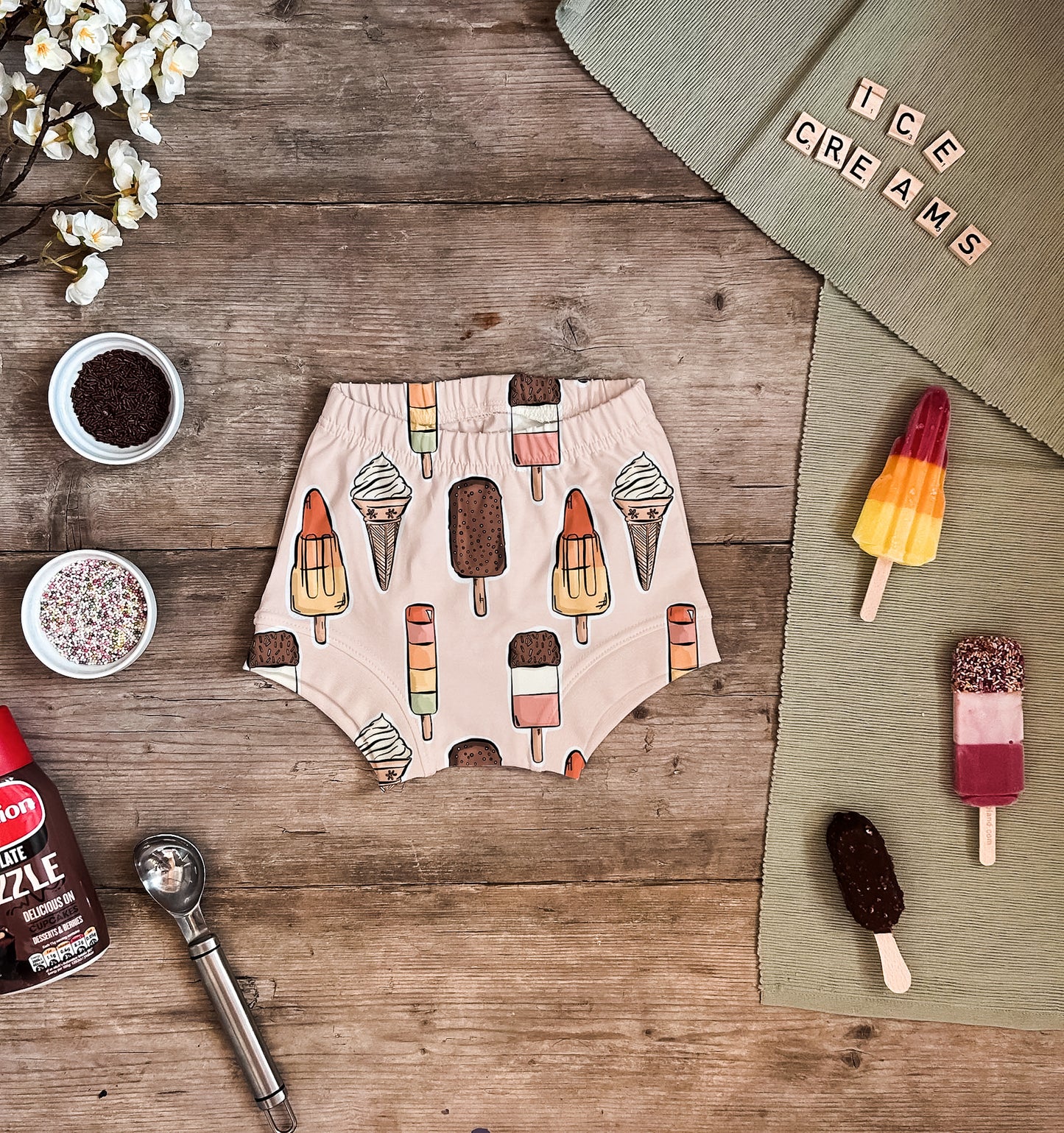 Pink Ice Creams High Waist Bloomers