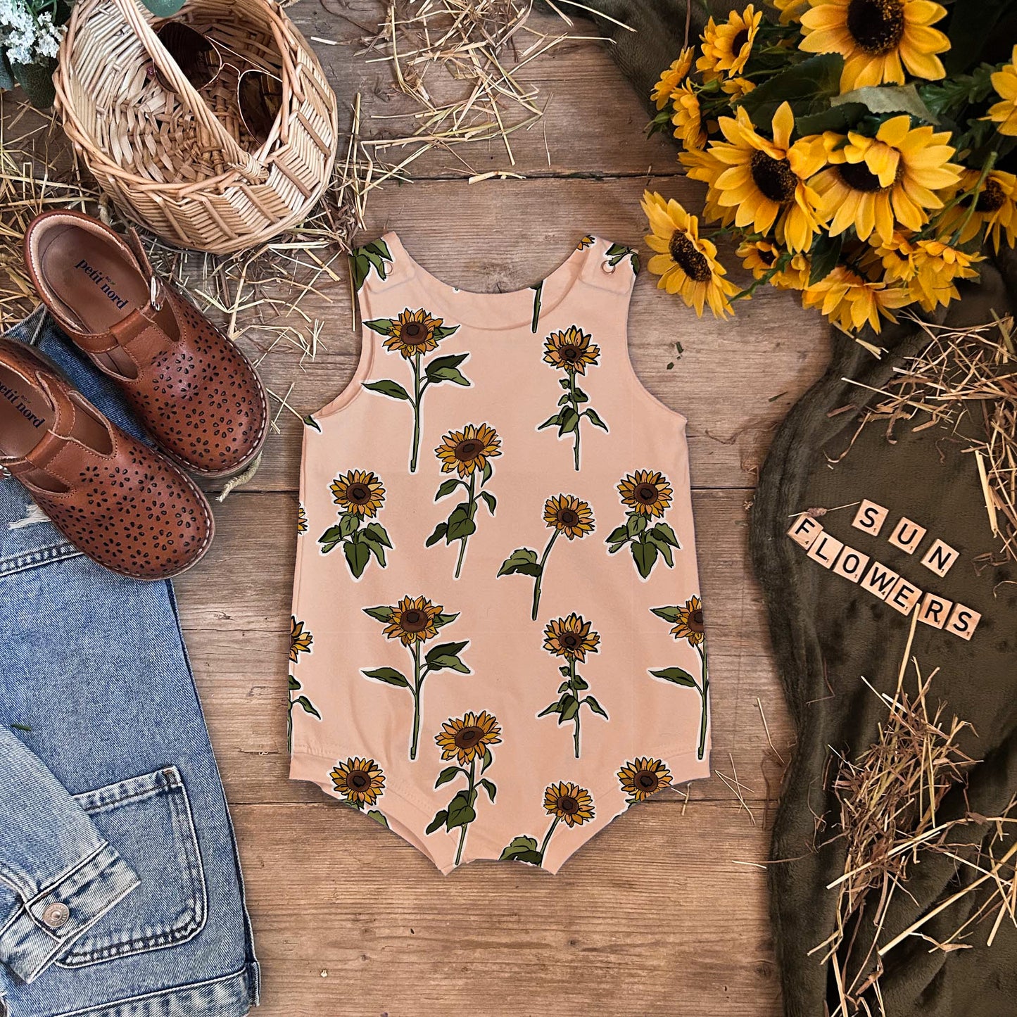 Sunflowers Bloomer Romper