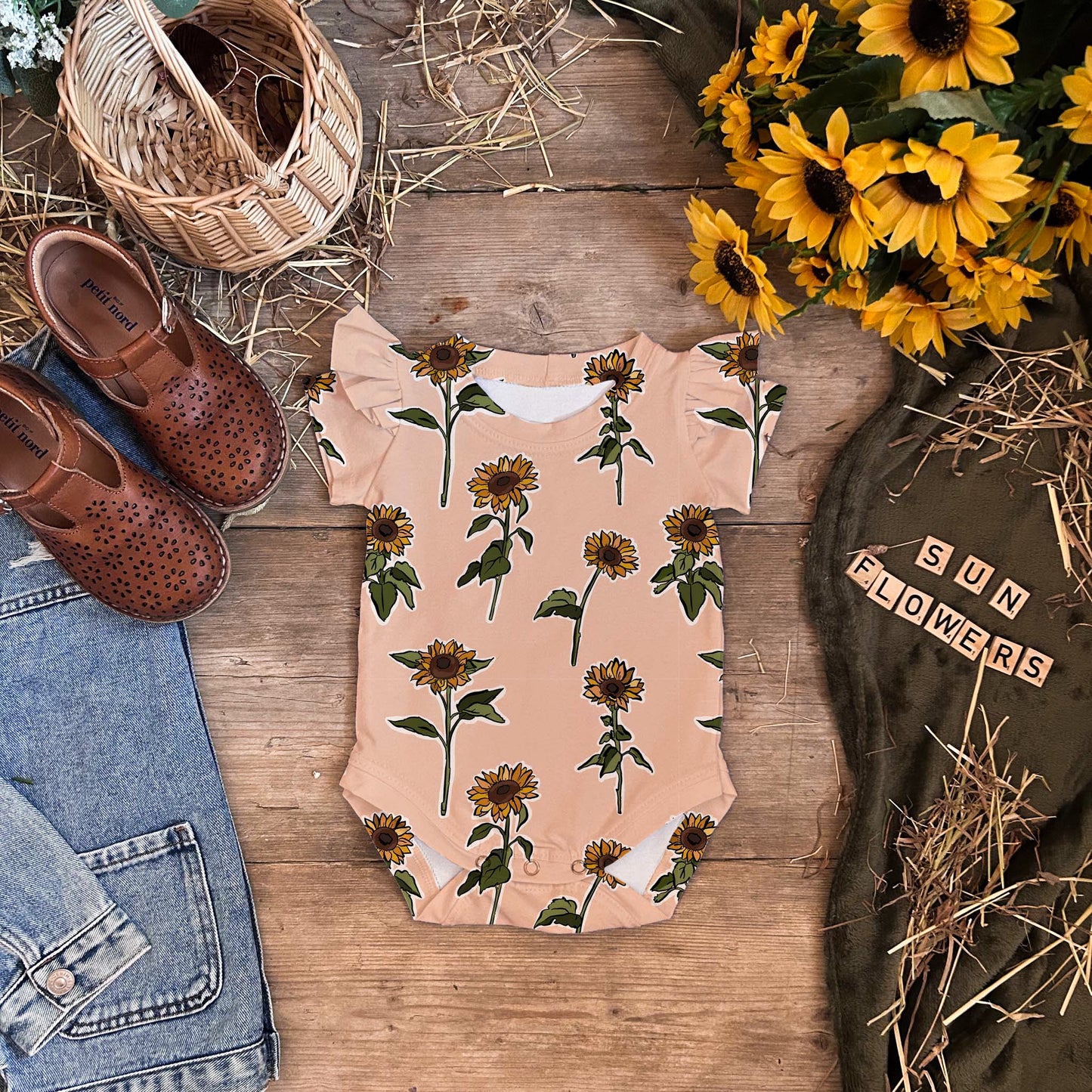 Sunflowers Baby Vest