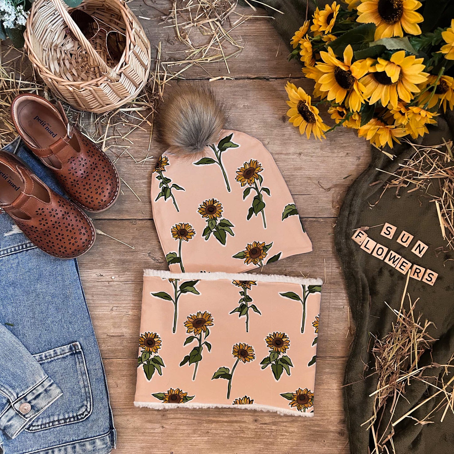 Sunflowers Bobble Hat