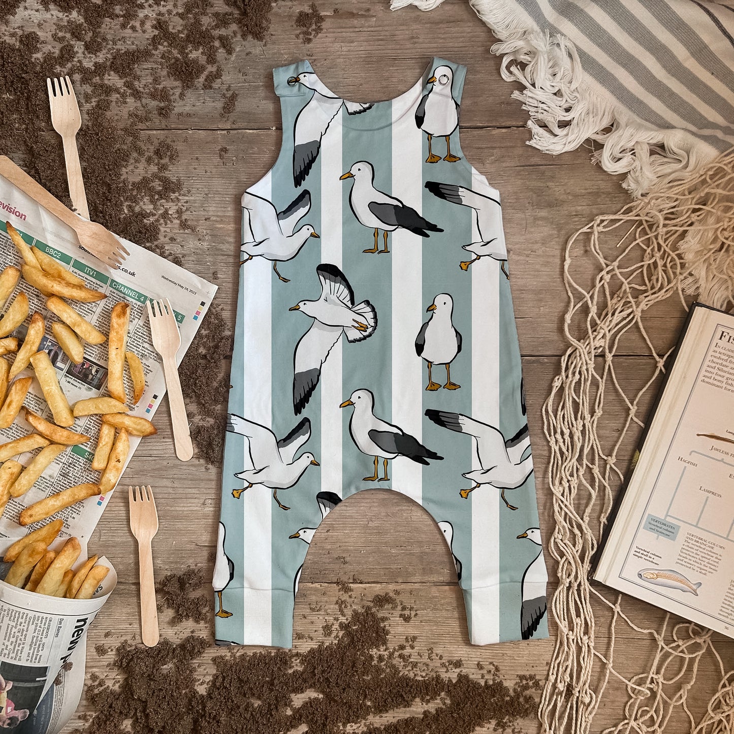 Seaside Seagulls Romper