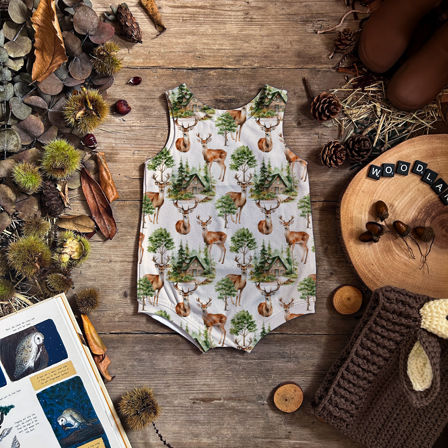 Mountain Lodge Bloomer Romper