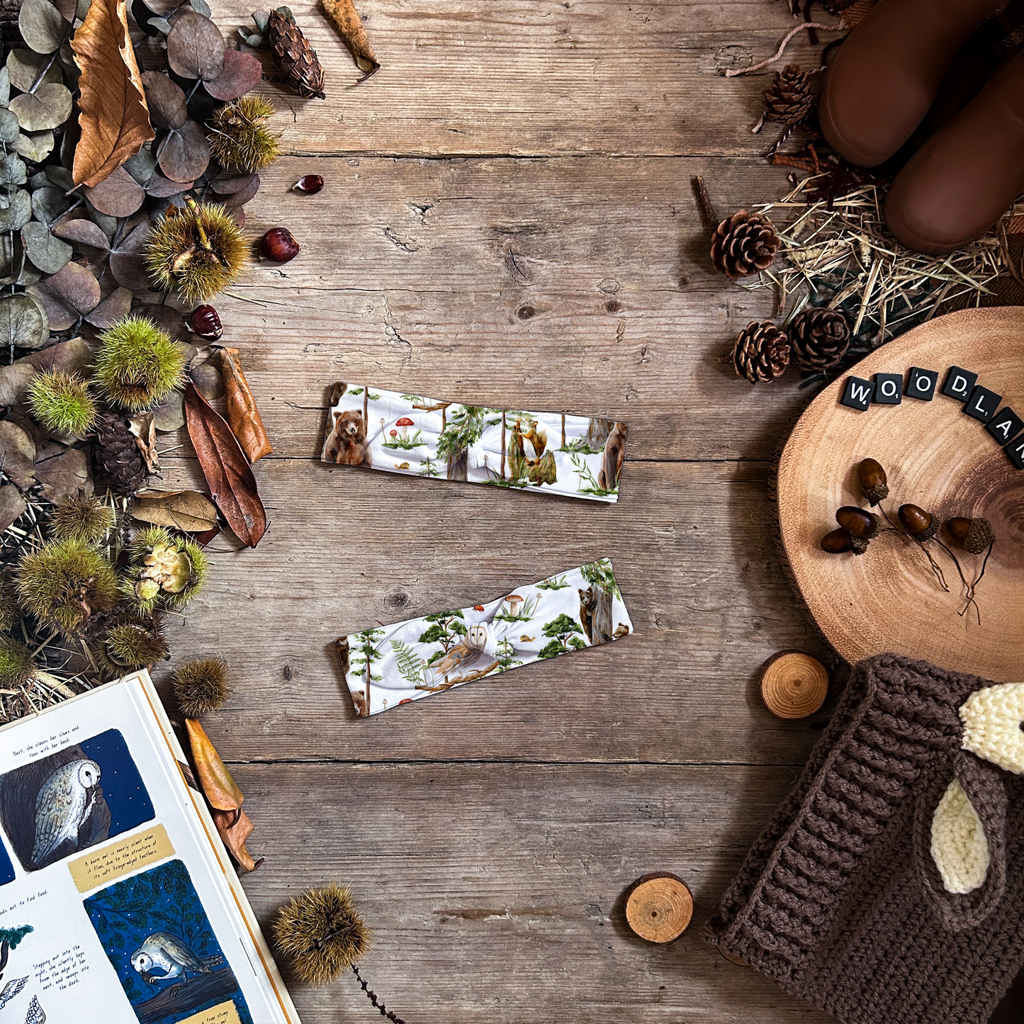 Enchanted Forest Knot Bow Headband