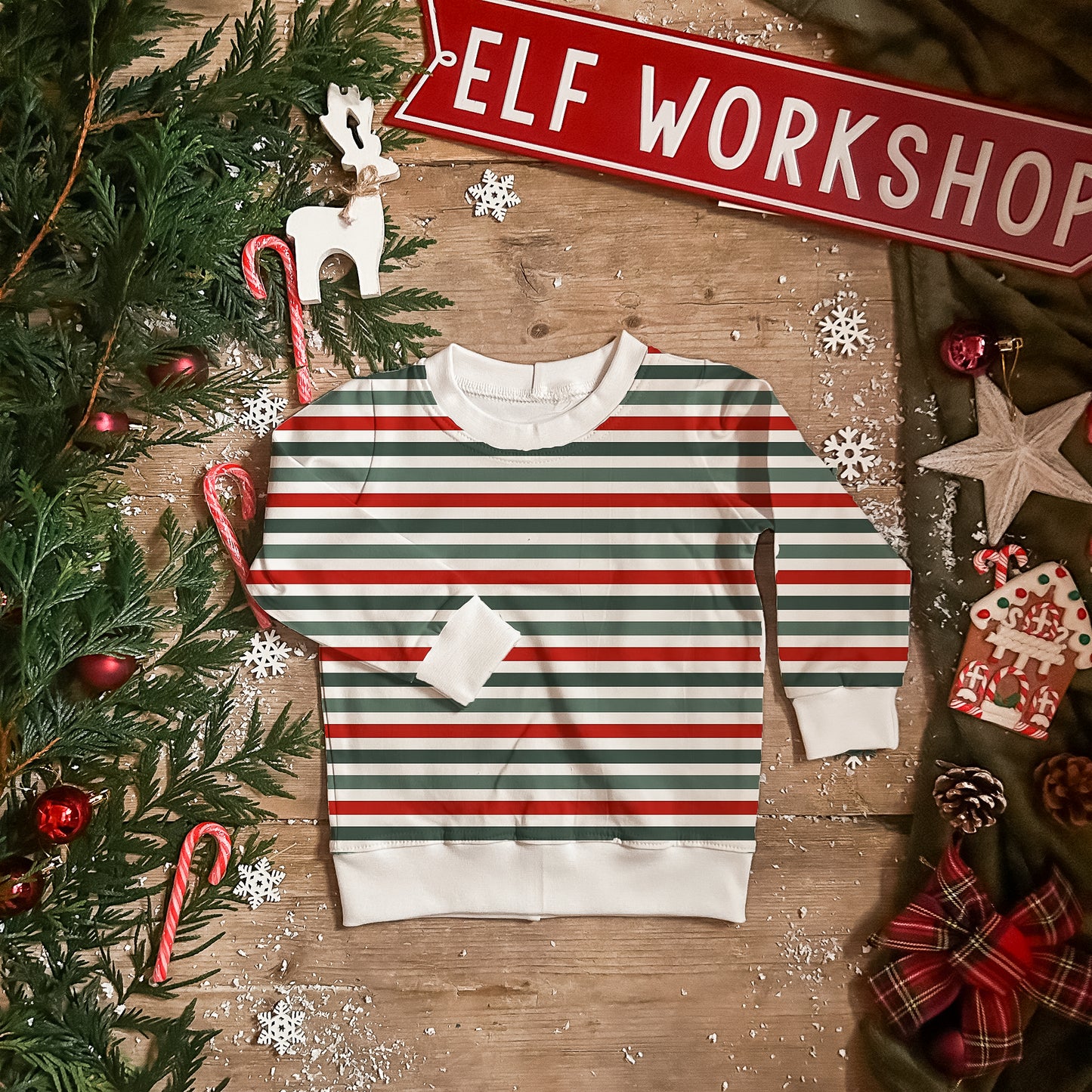 Christmas Stripes Sweatshirt