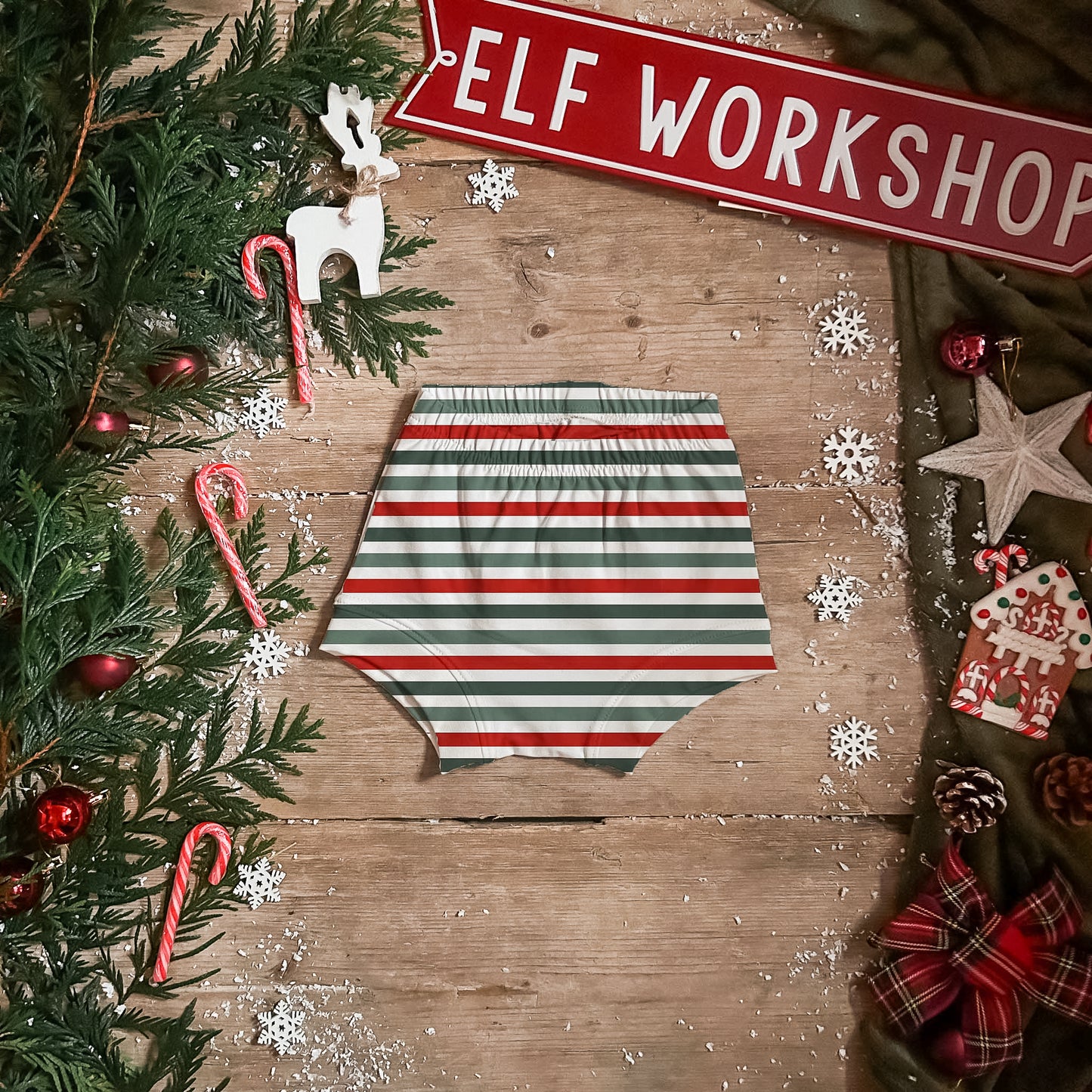 Christmas Stripes High Waist Bloomers