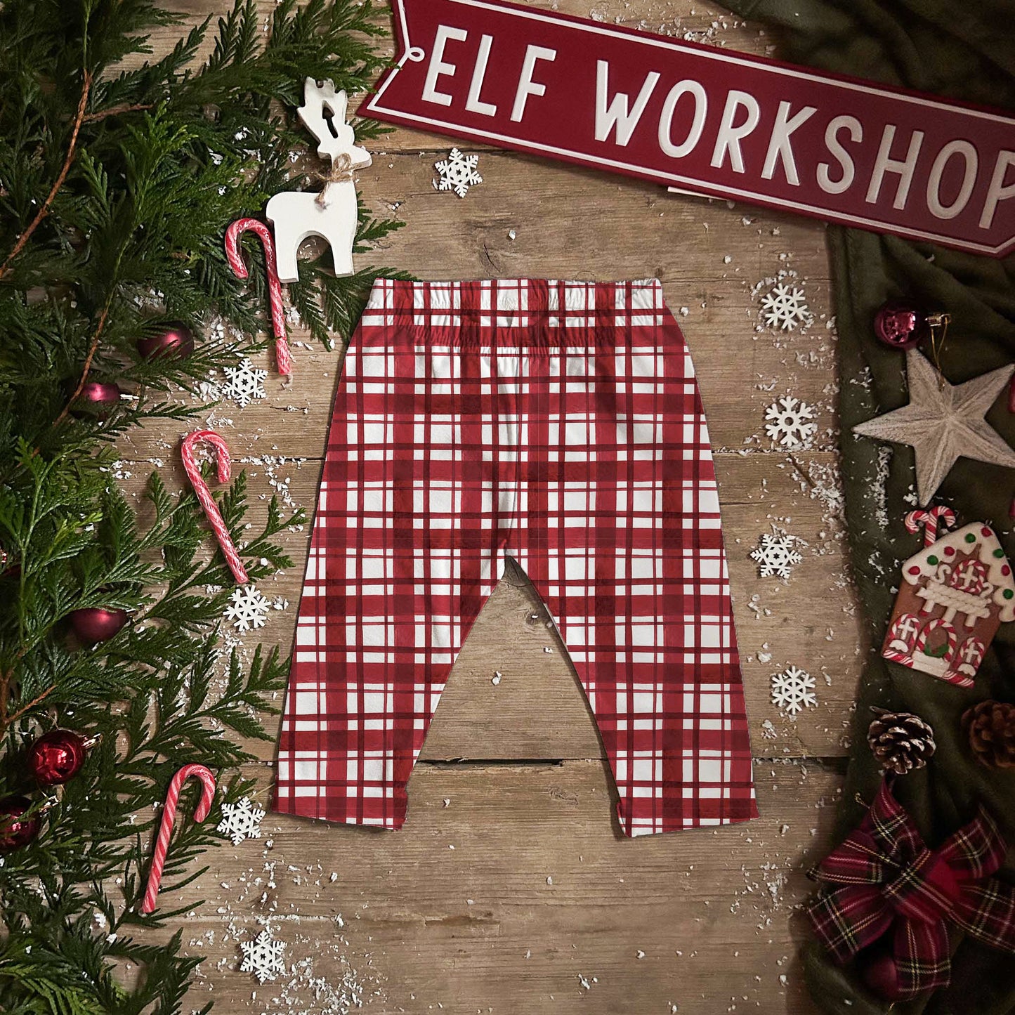 Christmas Plaid Cropped Leggings