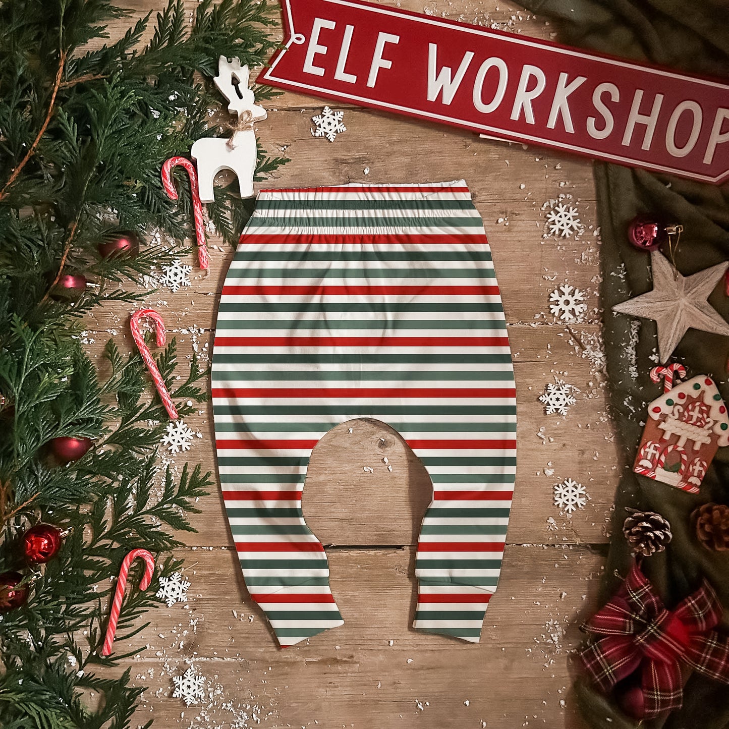 Christmas Stripes Slim Harems