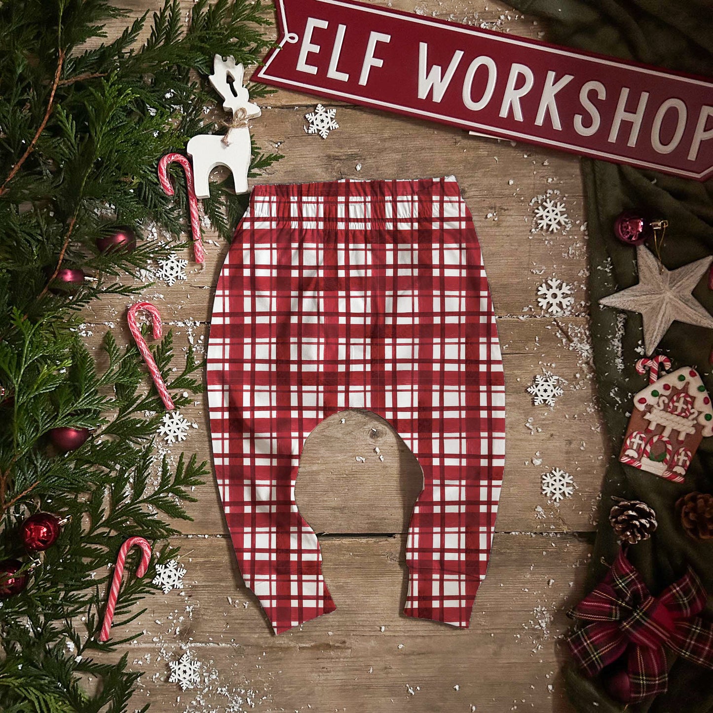 Christmas Plaid Slim Harems