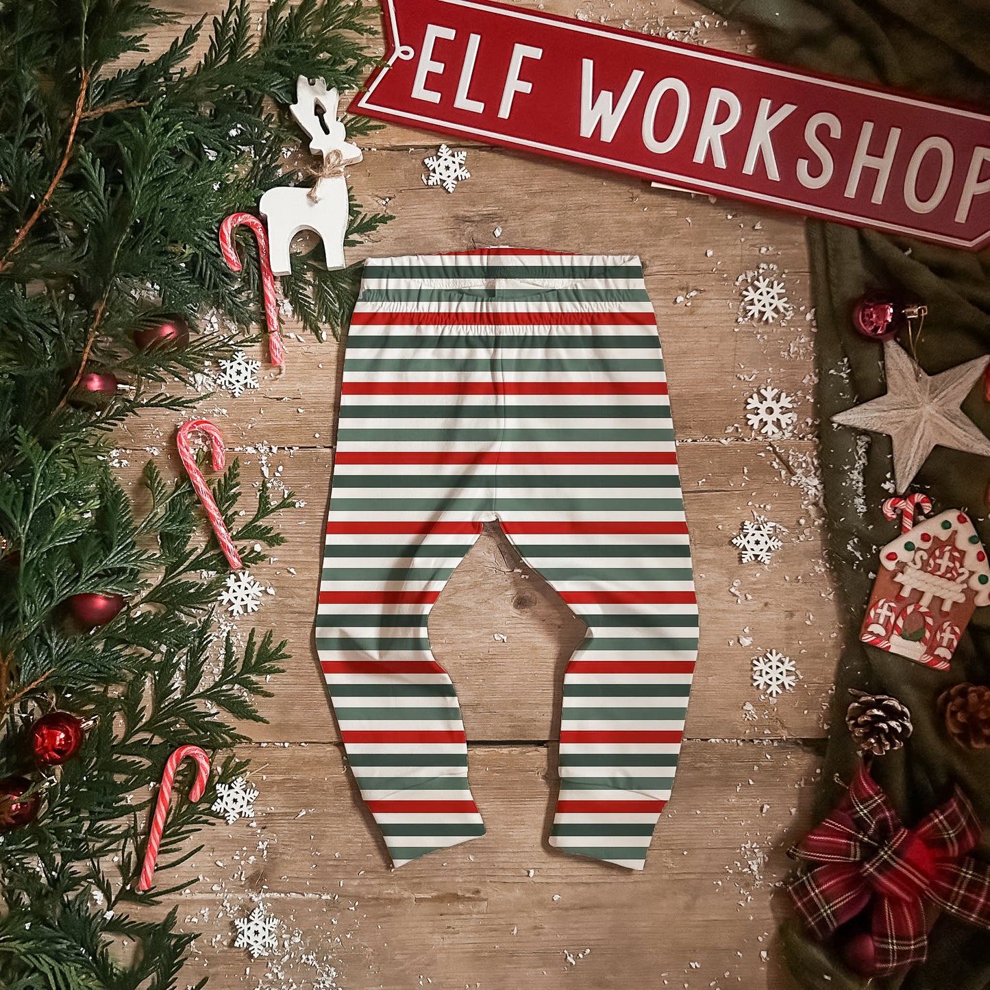 Christmas Stripes Leggings