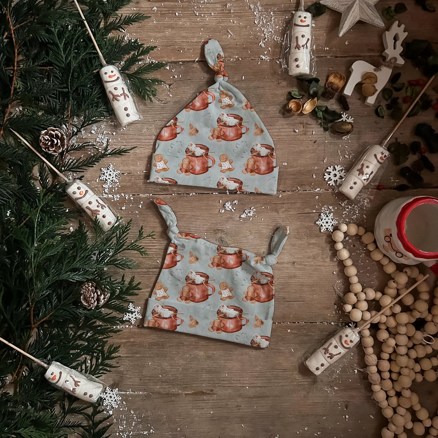 Marshmallow Man Knotted Hats