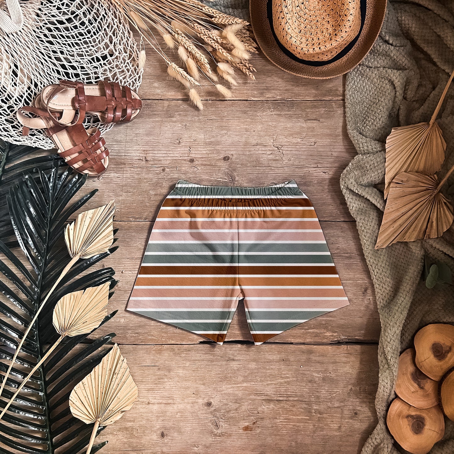 Retro Stripes Comfy Shorts