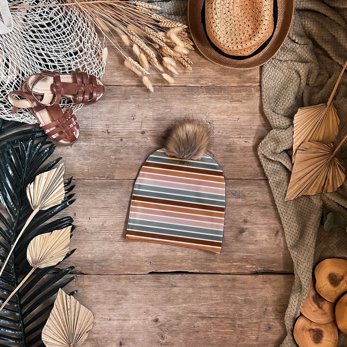 Retro Stripes Bobble Hat