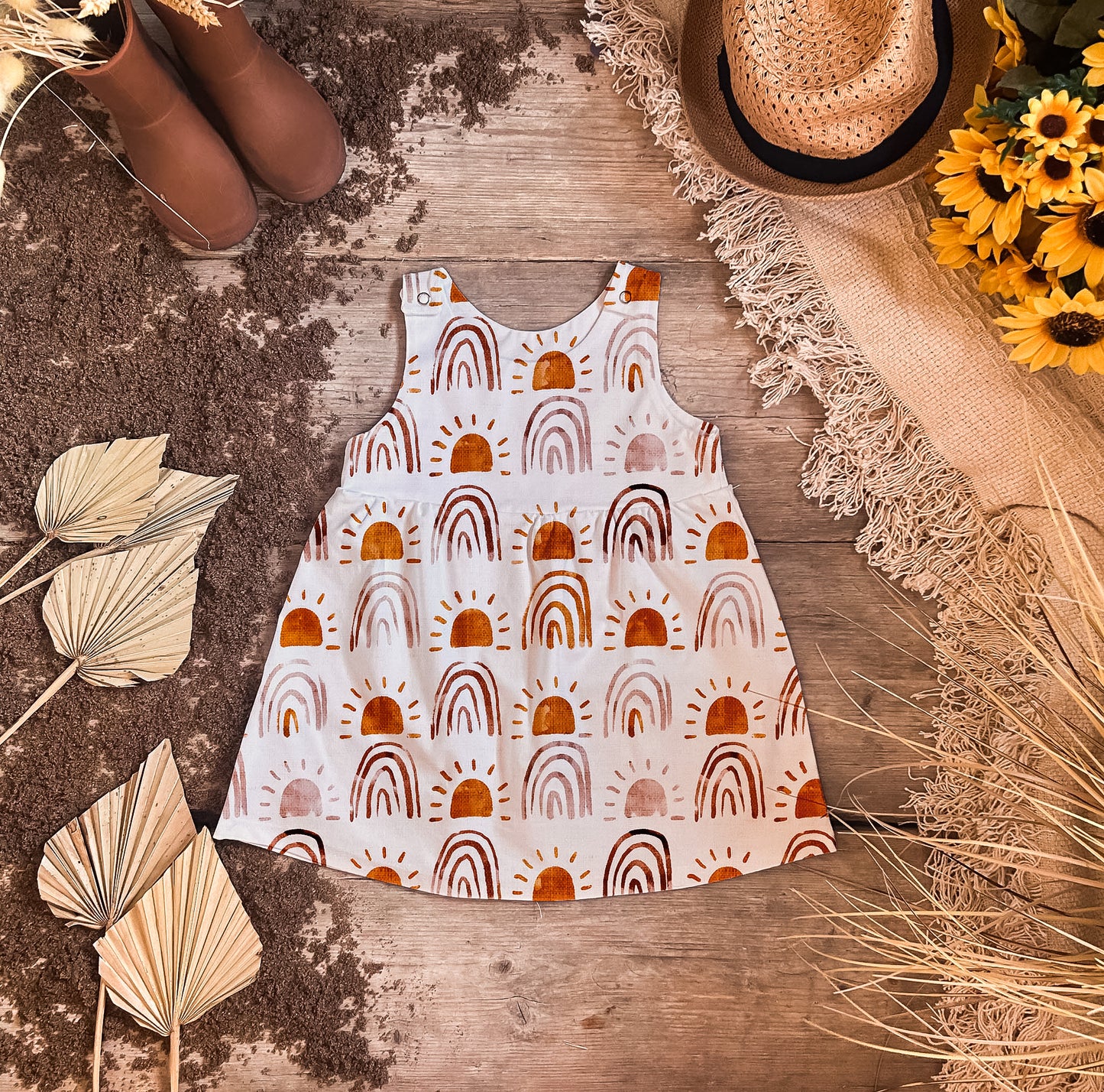 Boho Suns Pinafore Dress