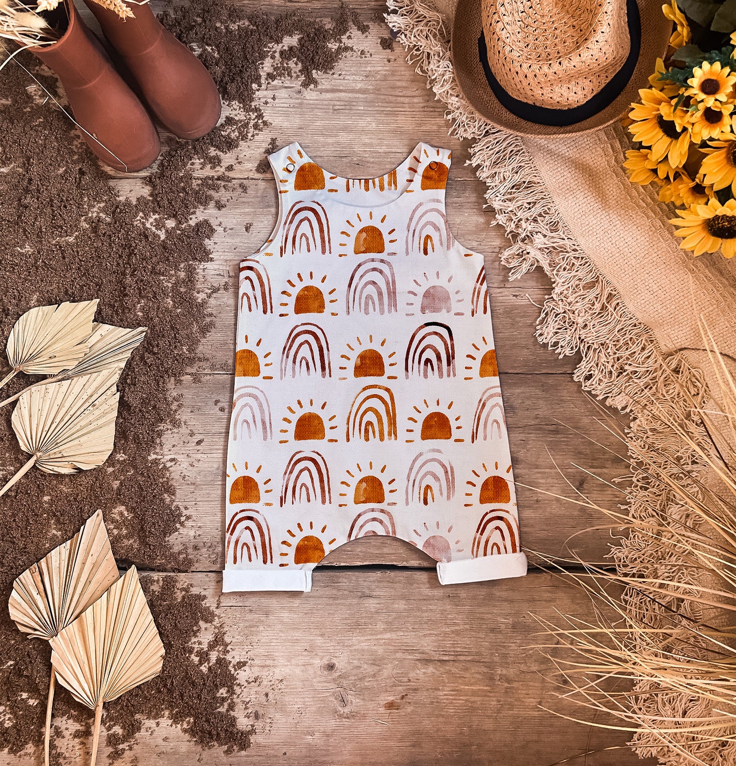 Boho Suns Shorts Romper