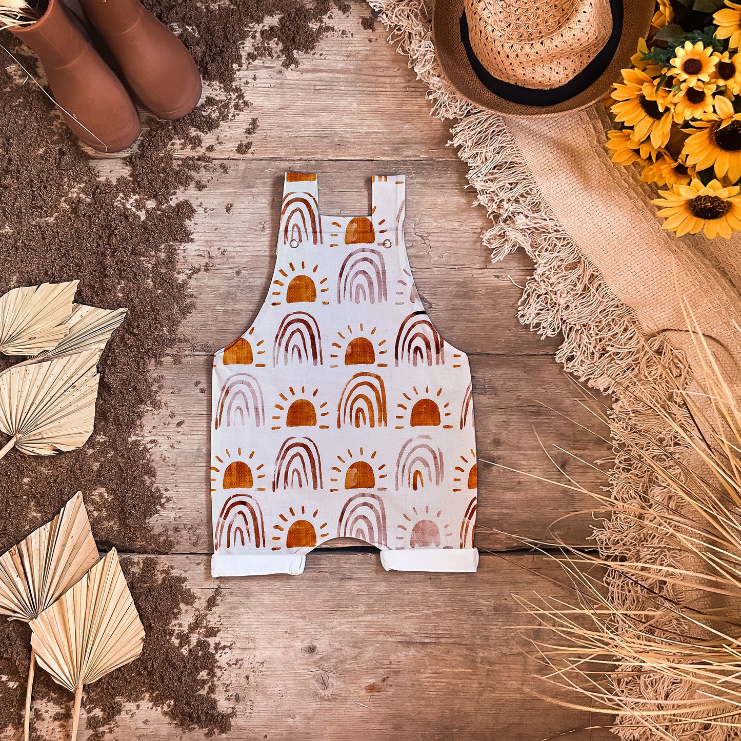 Boho Suns Shorts Dungarees