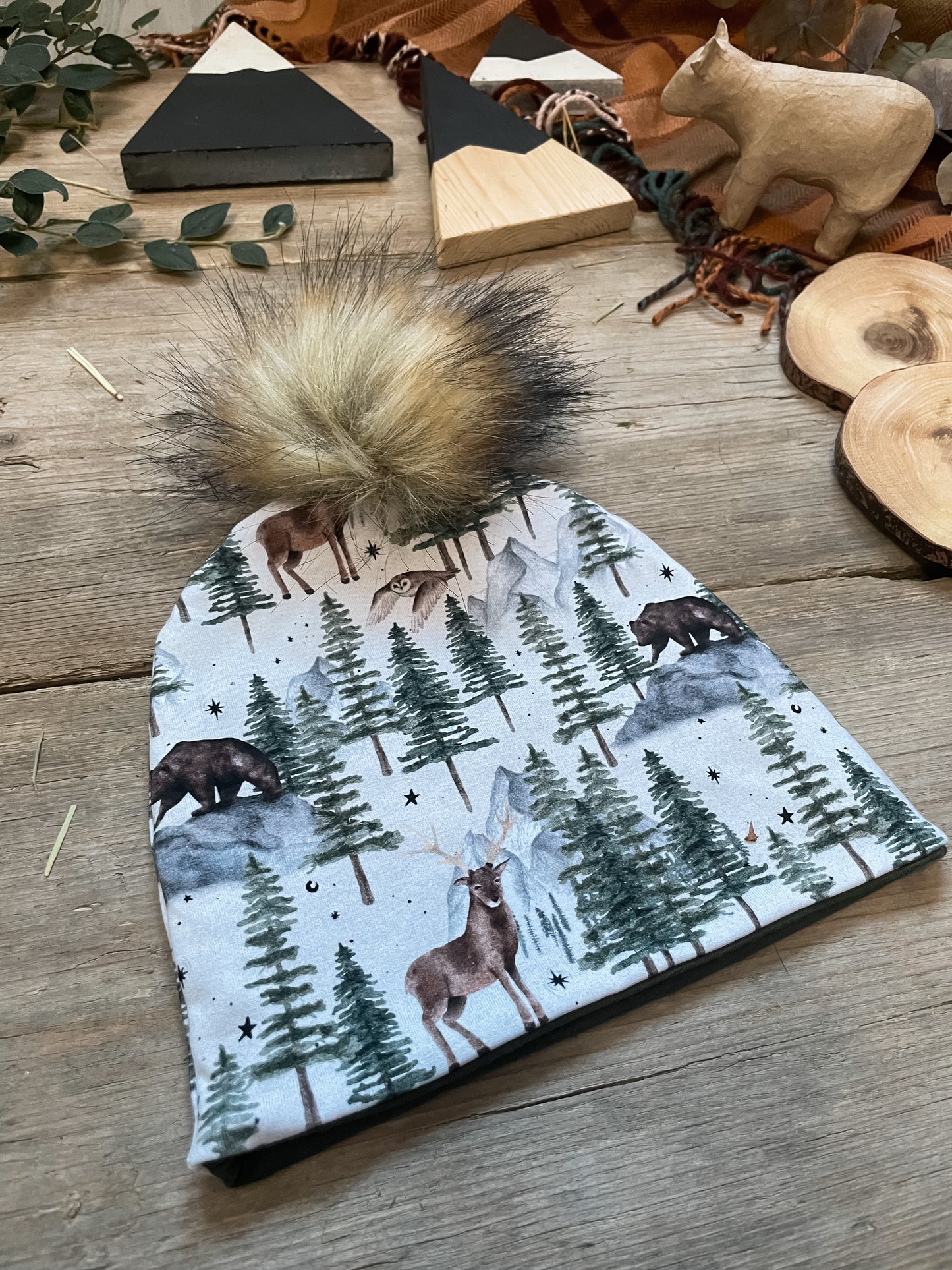 Winter Mountain Bobble Hat