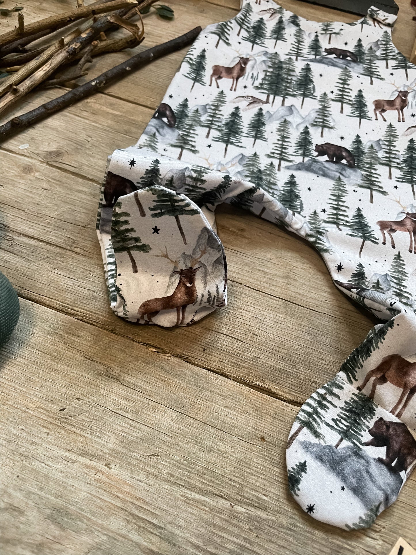 Winter Mountain Footed Romper 0-3 Months