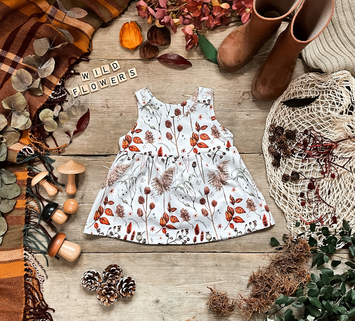 Wildflowers Pinafore Dress