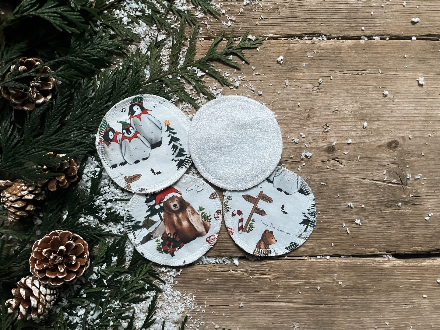 Christmas Penguins Reusable Wipes