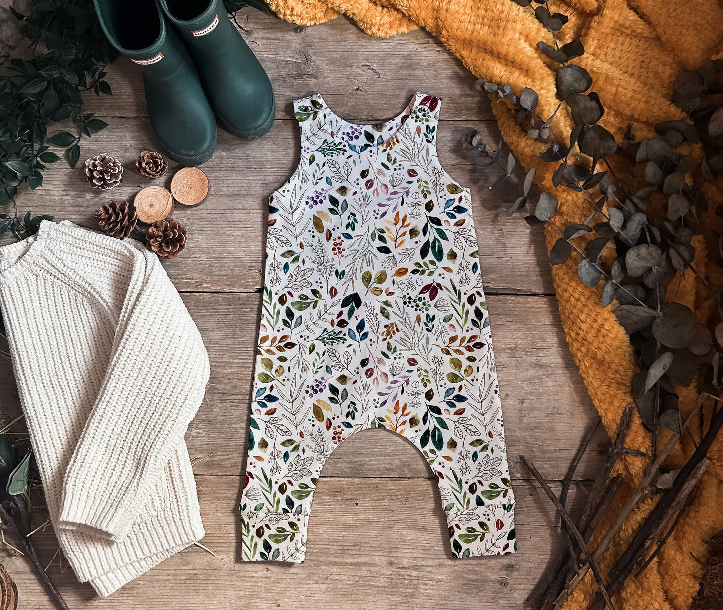 Watercolour Foliage Romper
