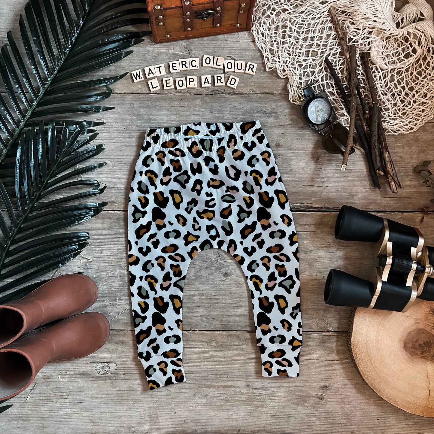 Watercolour Leopard Slim Harems