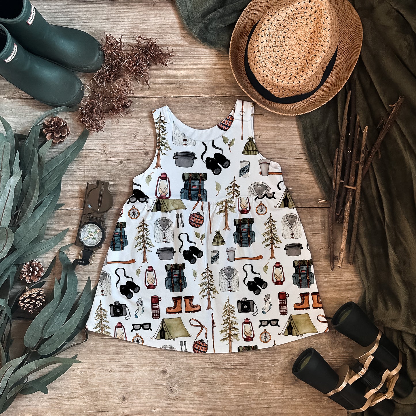 Camping Adventure Pinafore Dress