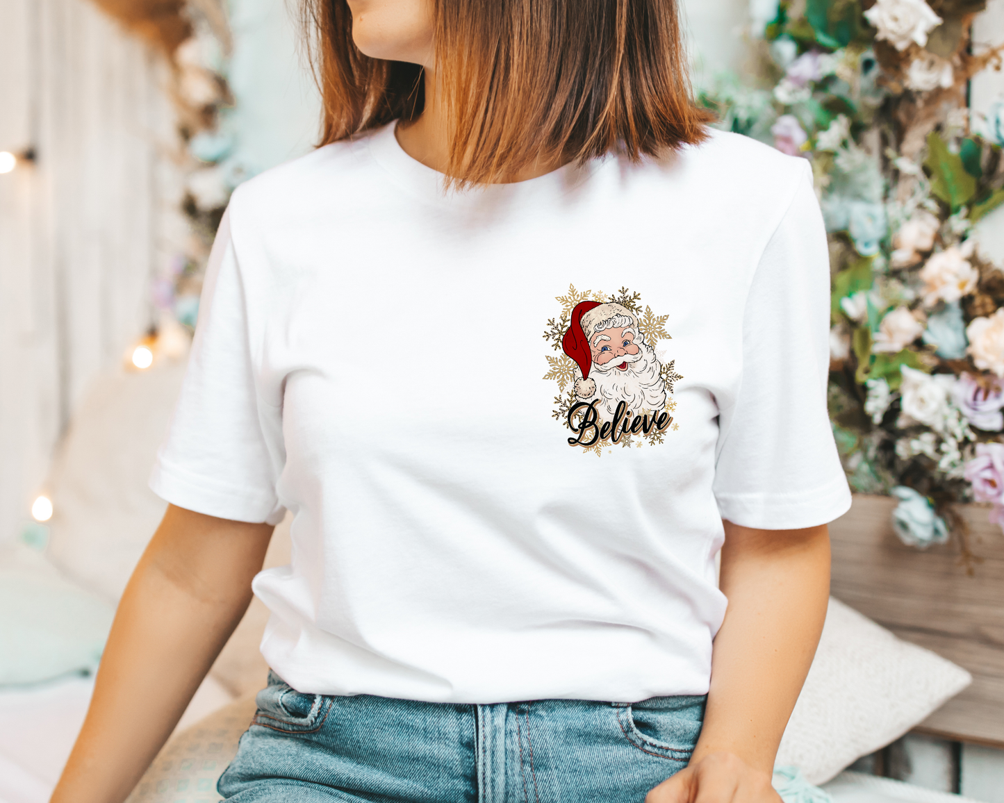Adult Santa Believe T-shirt