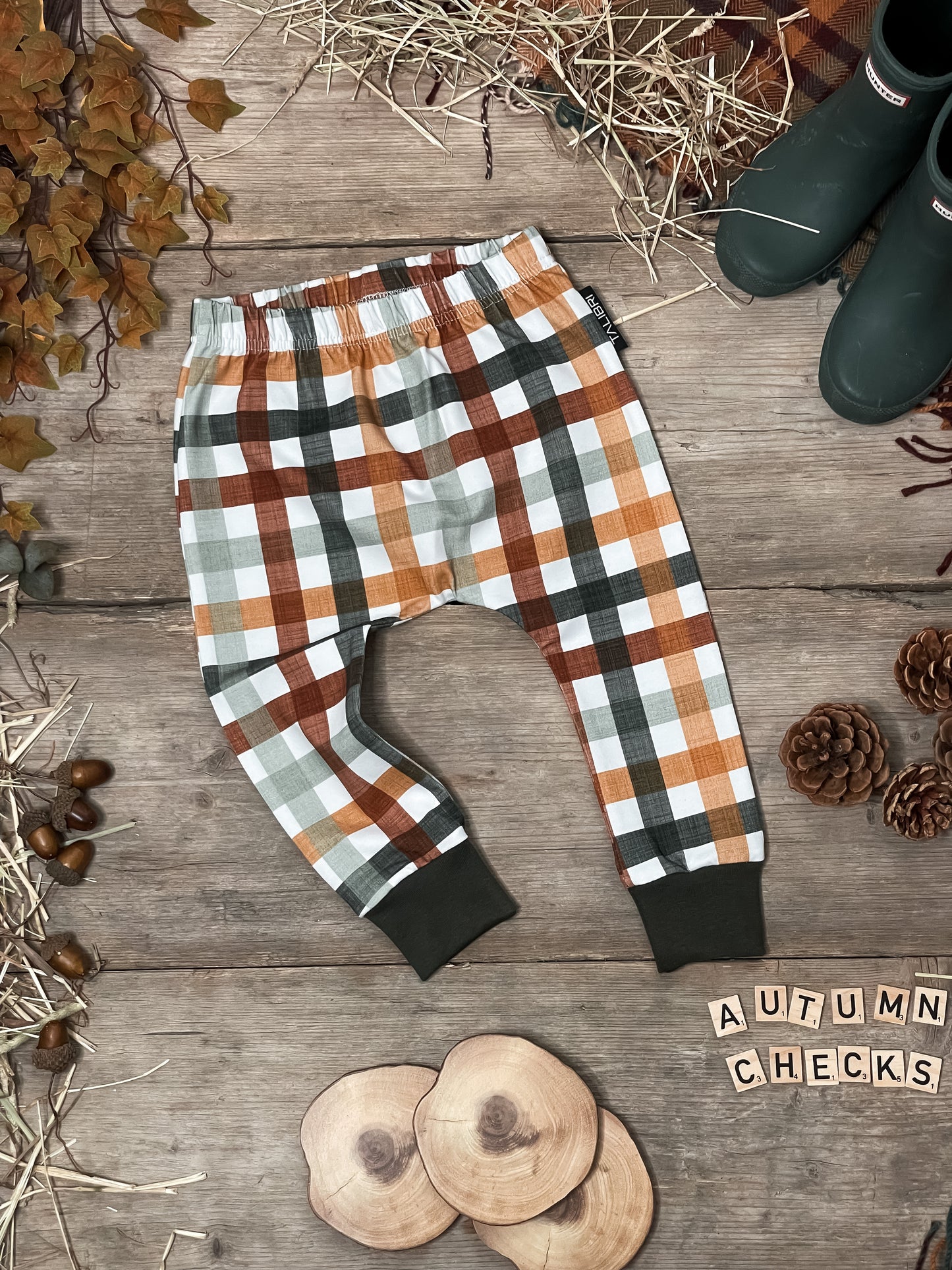 Autumn Checks Slim Harems