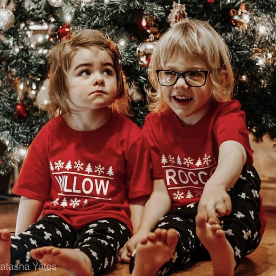 Festive Border Name T-Shirt