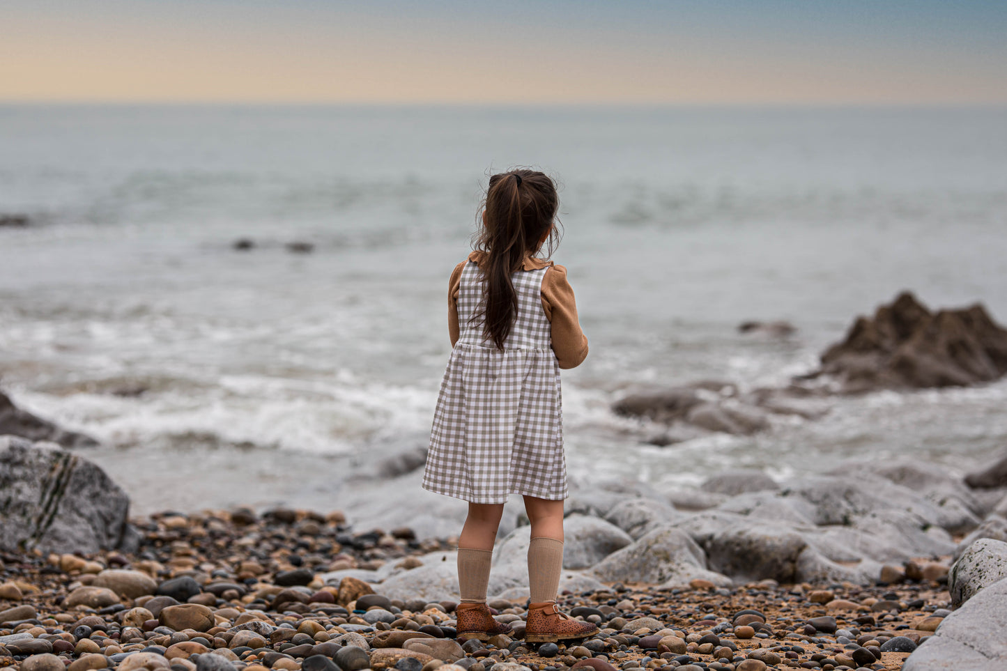 Spring Plaid Pinafore Dress