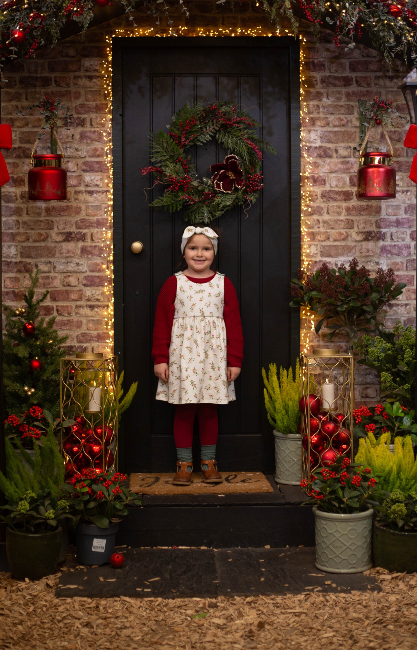 Mistletoe Pinafore Dress