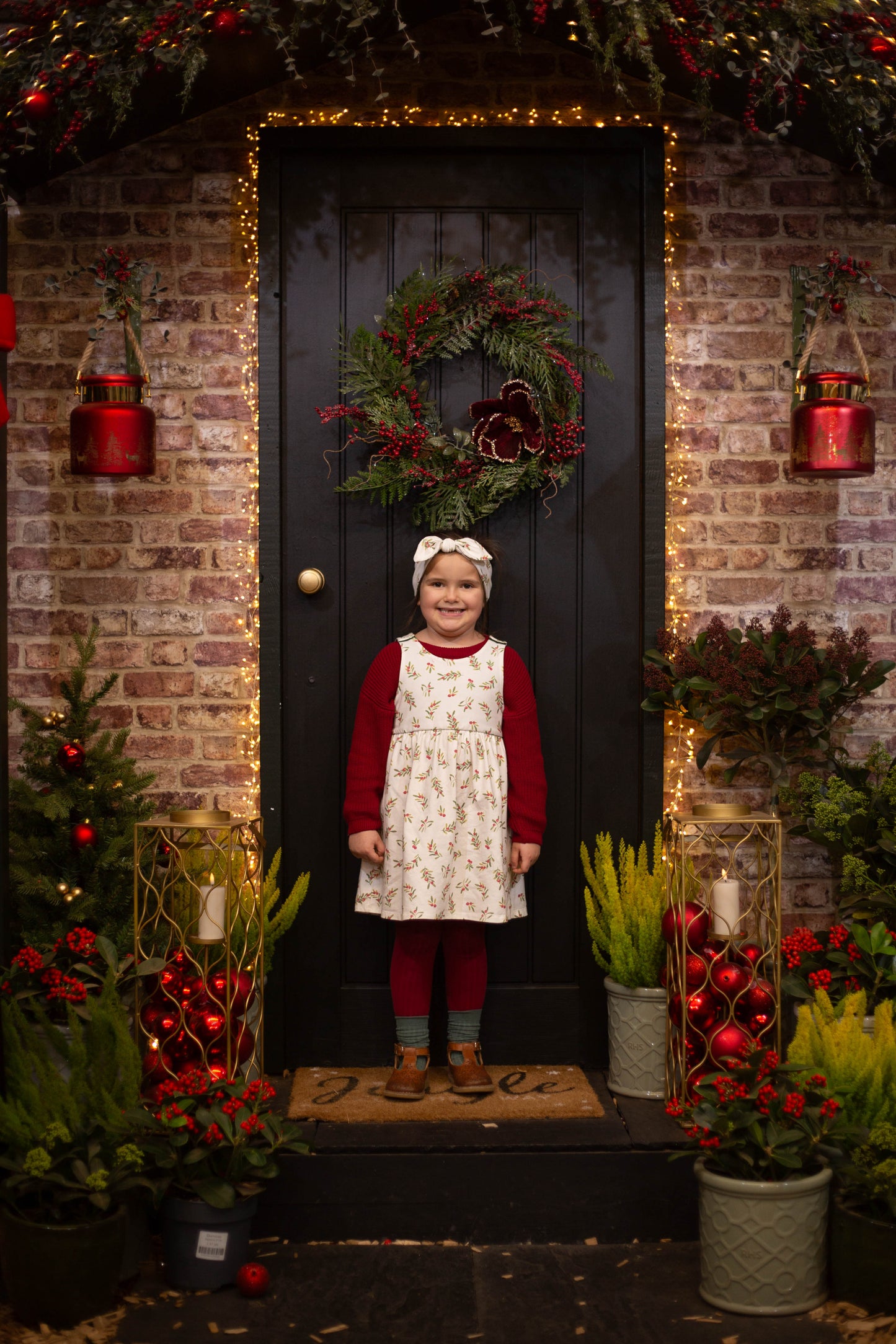 Mistletoe Pinafore Dress