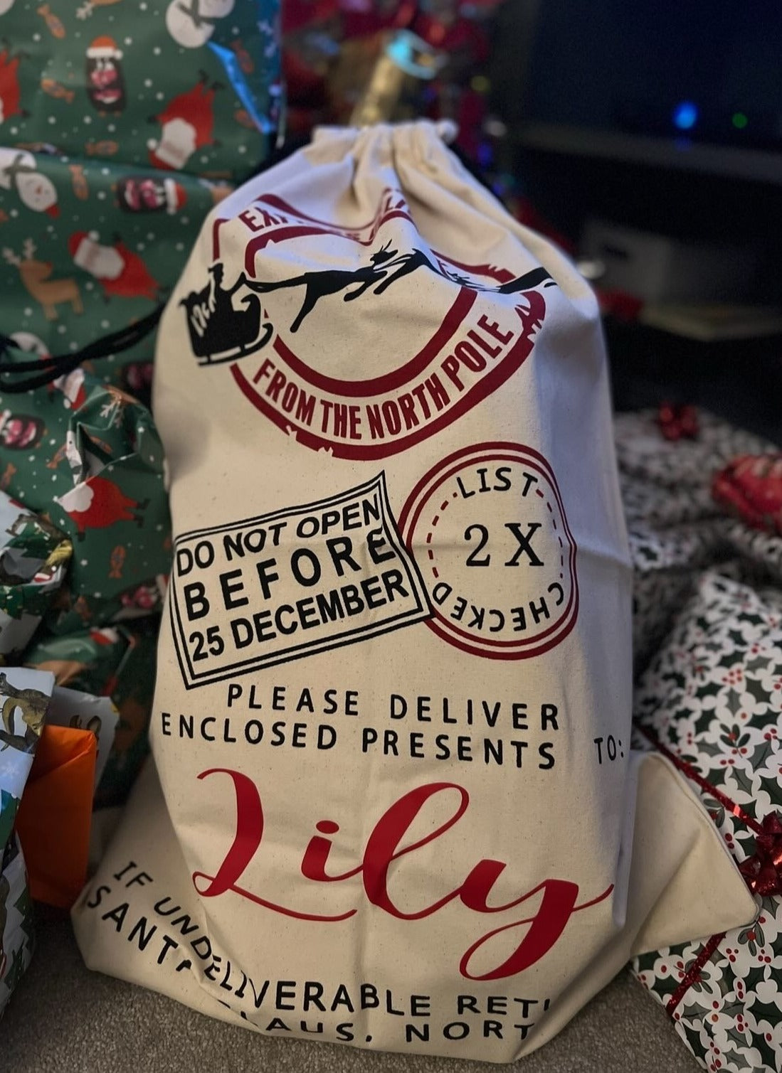 Printed Santa Sack