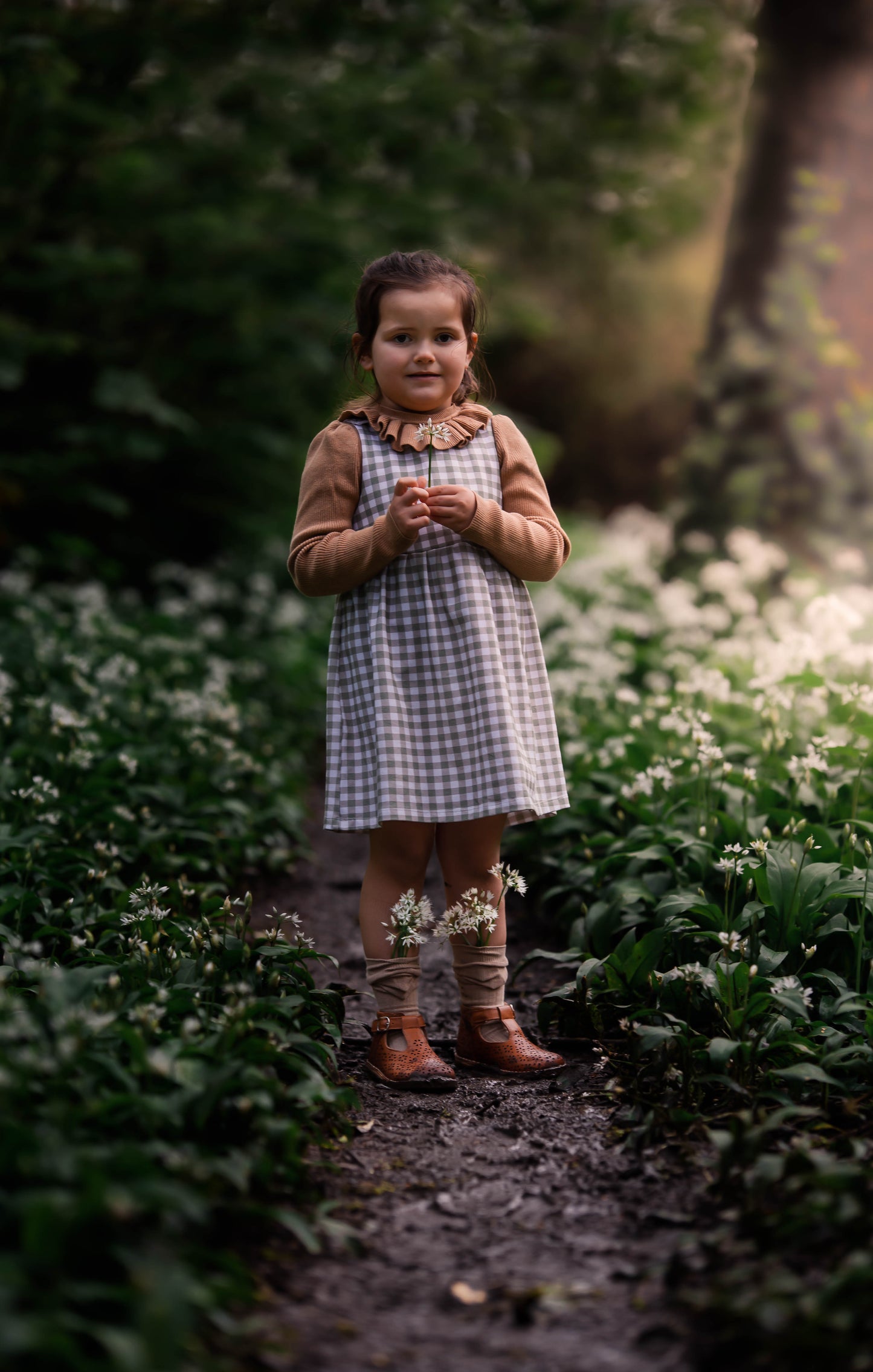 Spring Plaid Pinafore Dress