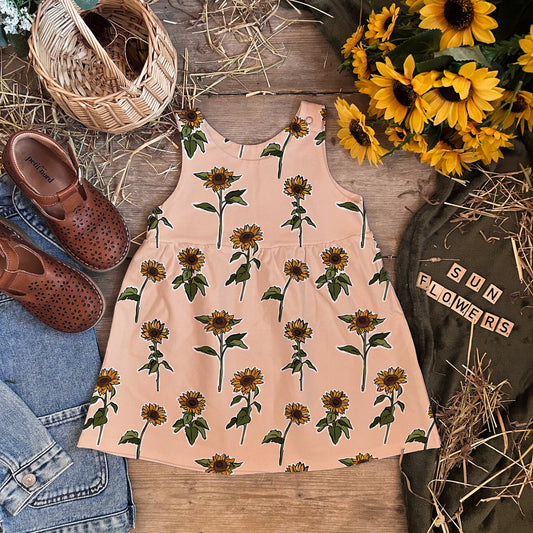 Sunflowers Pinafore Dress