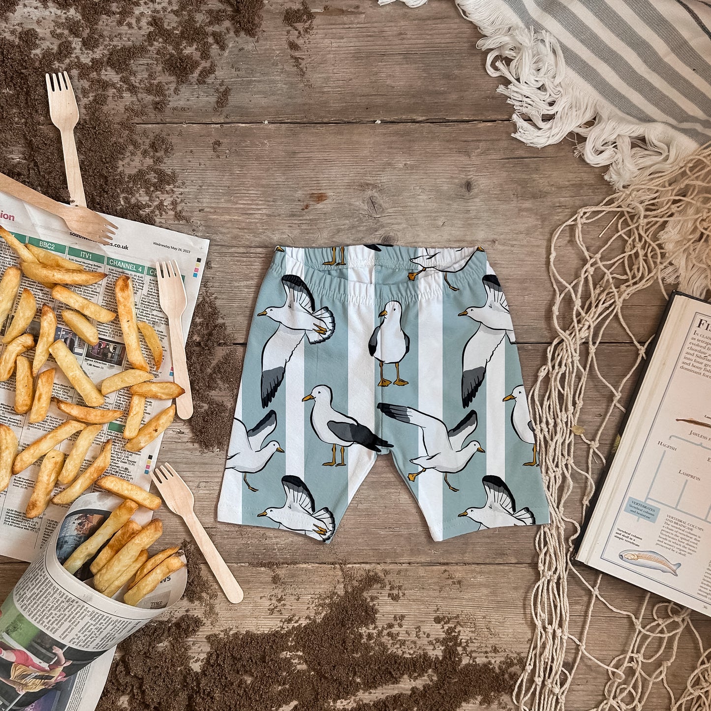 Seaside Seagulls Cycling Shorts