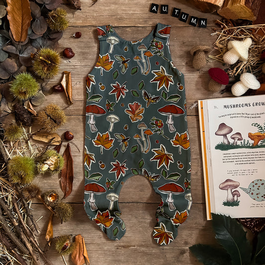 Forest Forage Footed Romper