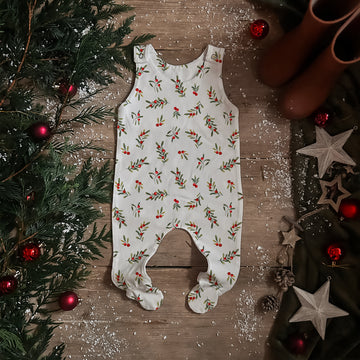 Mistletoe Footed Romper