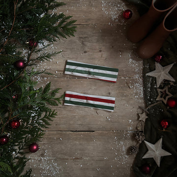 Christmas Stripes Knot Bow Headband