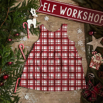 Christmas Plaid Pinafore Dress