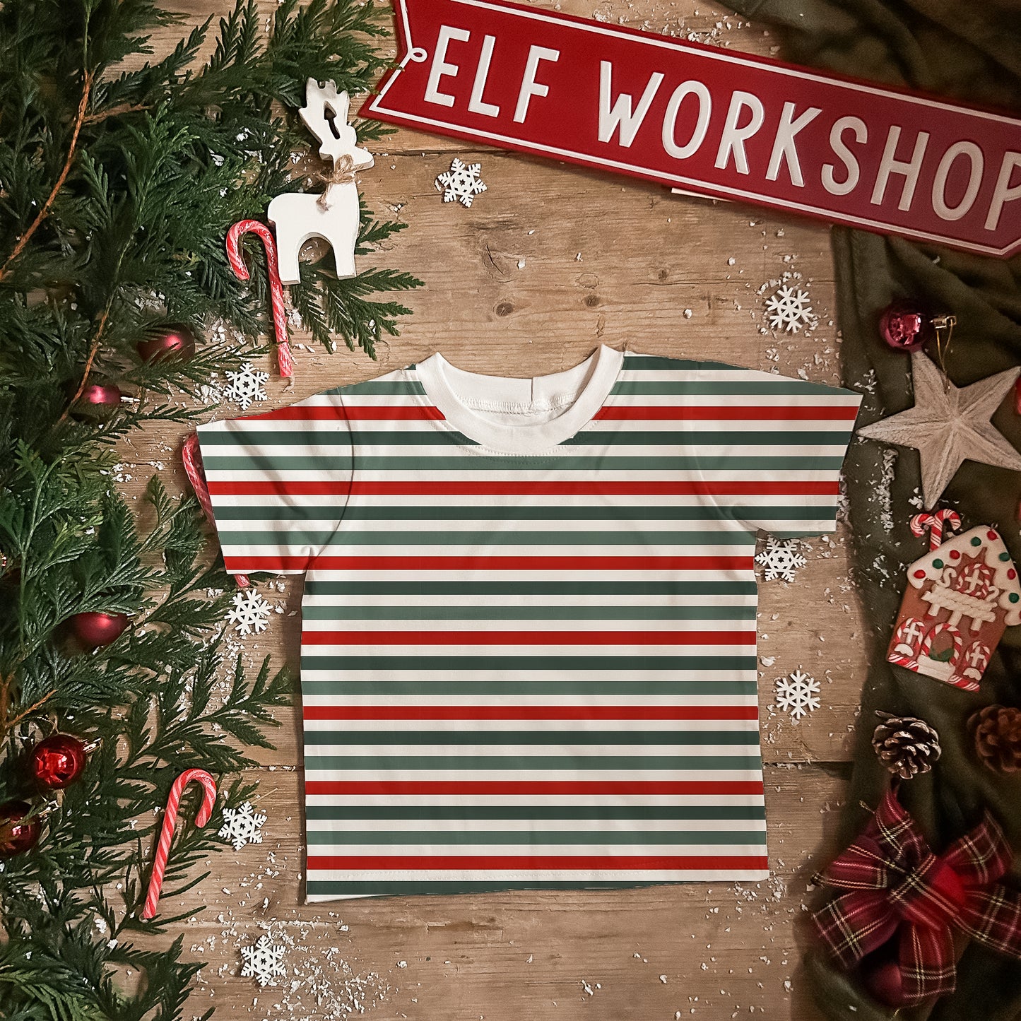 Christmas Stripes T-shirt