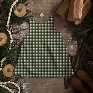 Forest Check Pinafore Dress