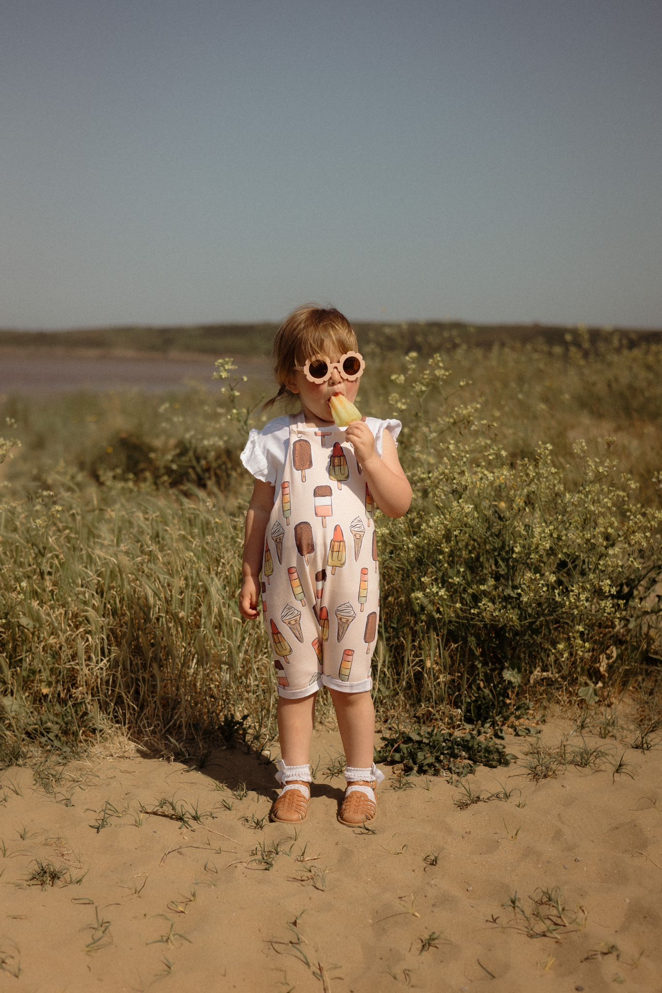 Pink Ice Creams Shorts Dungarees