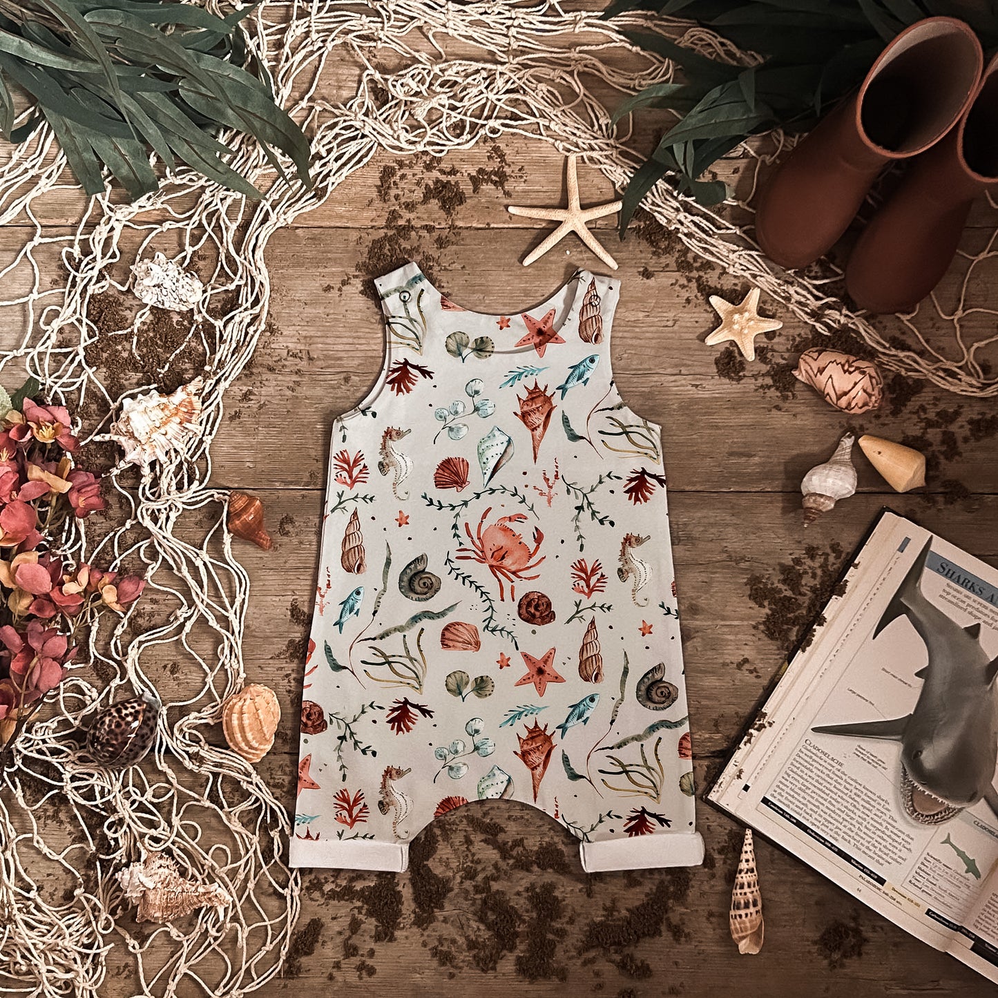 Under The Sea Shorts Romper