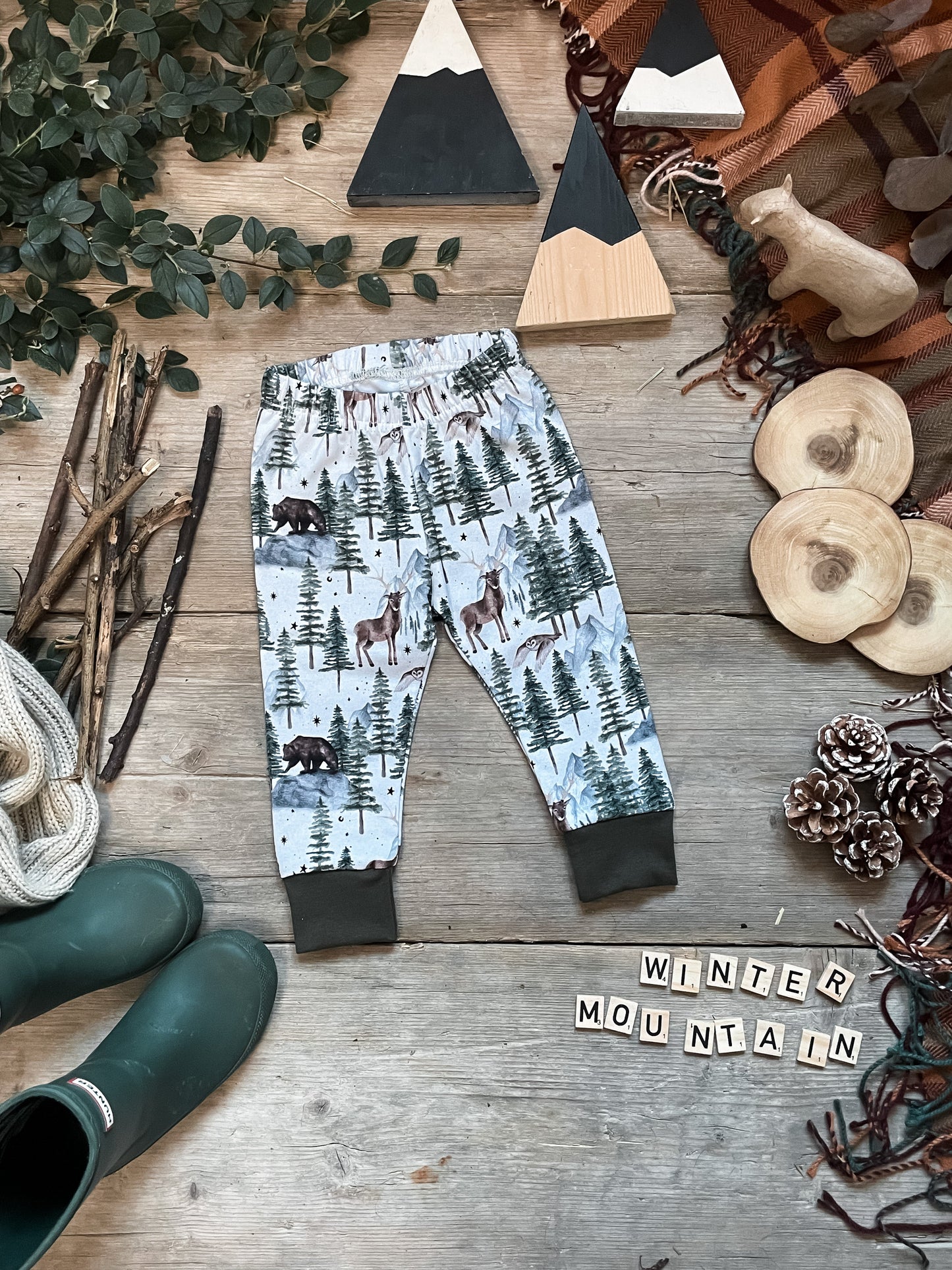 Winter Mountain Leggings 6-9 Months