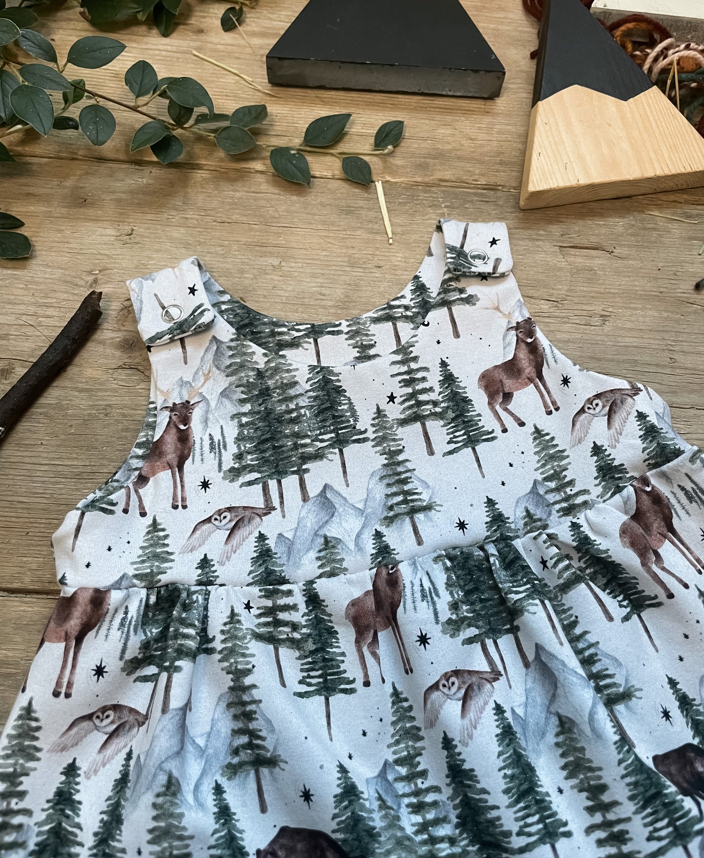 Winter Mountain Pinafore Dress