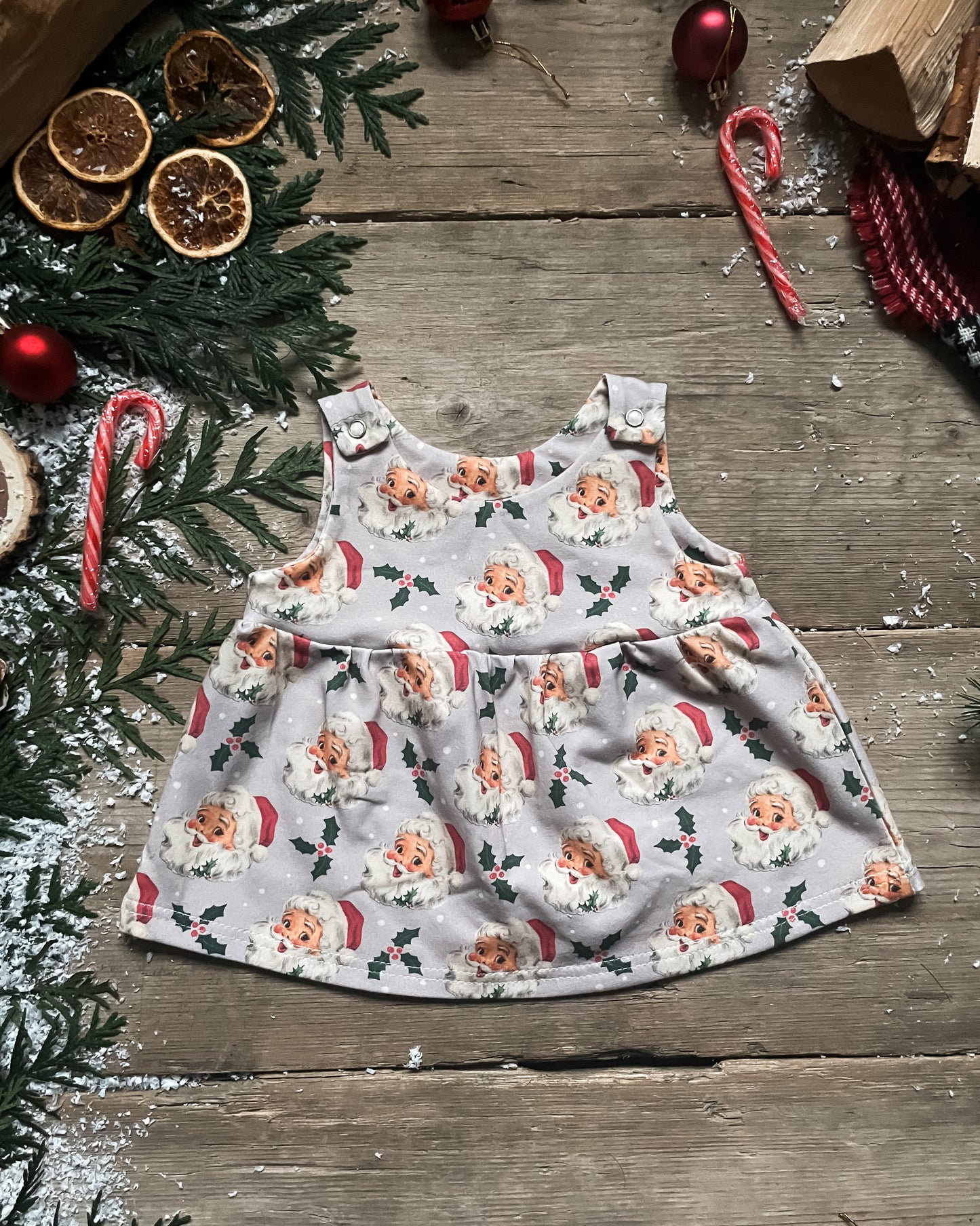 Vintage Santa Pinafore Dress