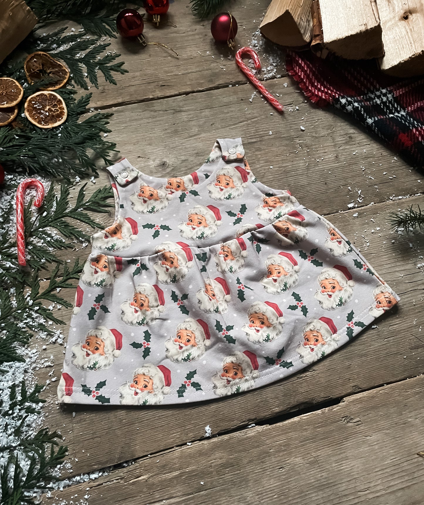 Vintage Santa Pinafore Dress