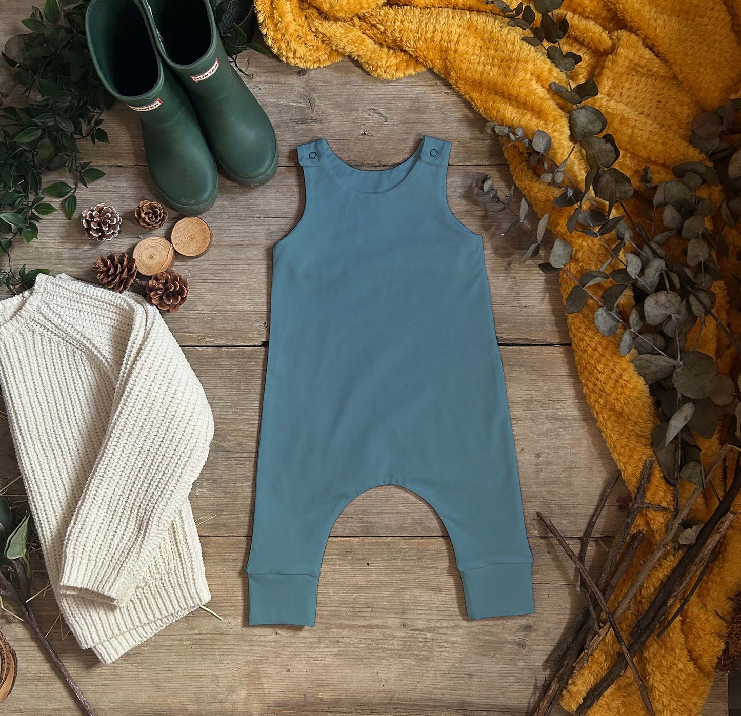 Dusky Blue Romper